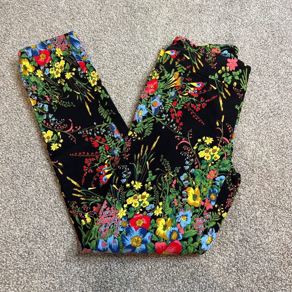 soft surroundings floral pants small tall black in bloom stretch girly‎ business